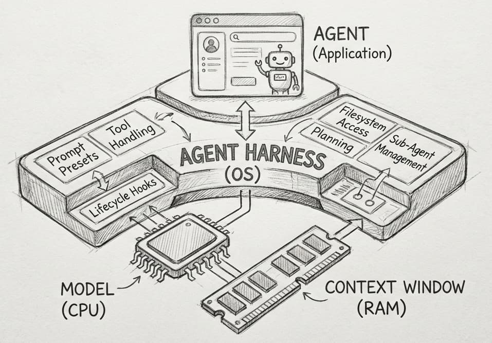 Diagrama de un Agent Harness